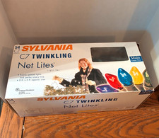 Vintage Sylvania C7 Twinkling Net Lights 54 M...