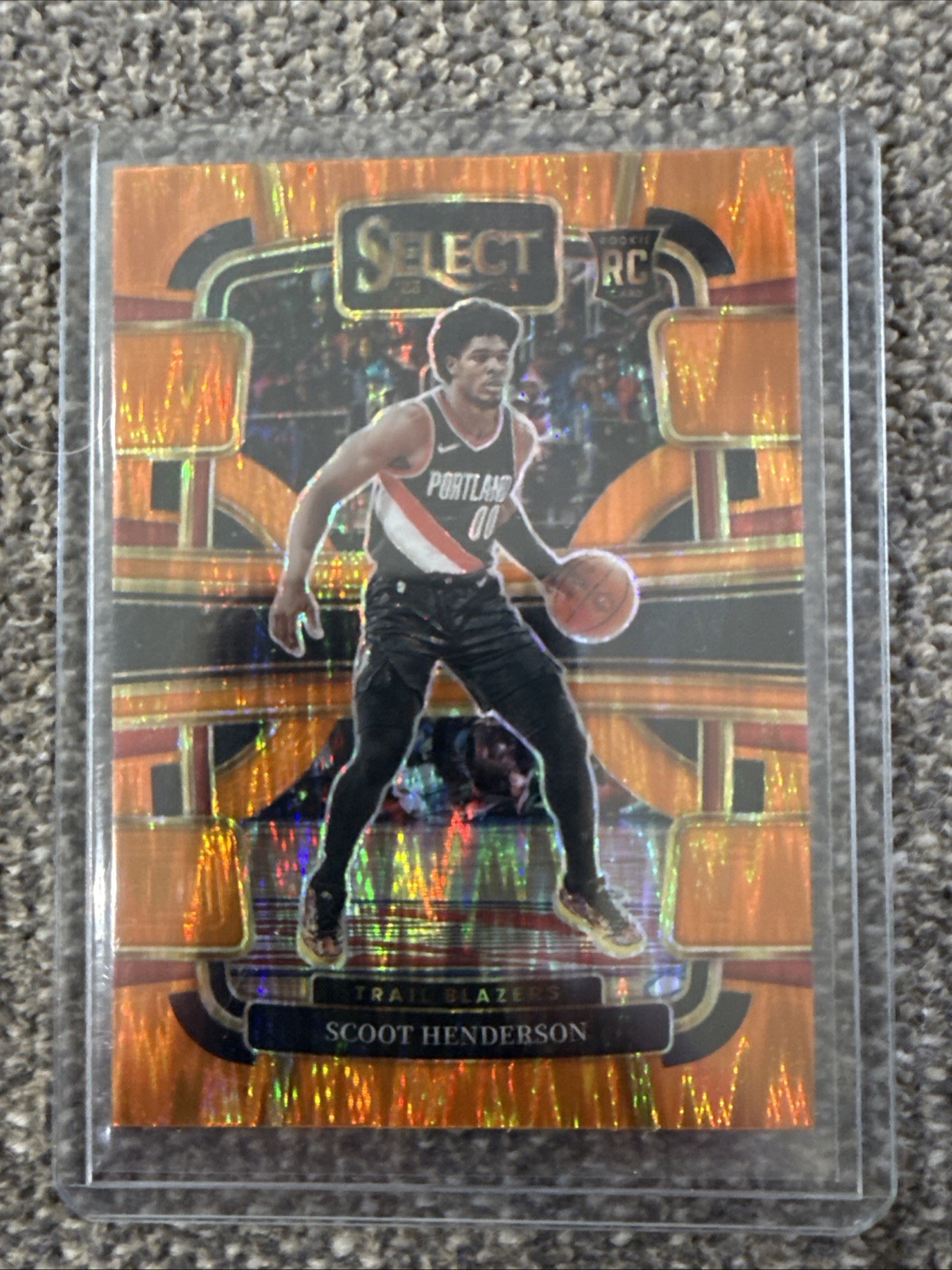 2023-24 Panini Select - Concourse Scoot Henderson #77 Orange Flash Prizm (RC)