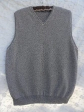 Hart Shaffner Marx Vest Men's 2XL Cotton Rich Taupe Black Vintage MINT