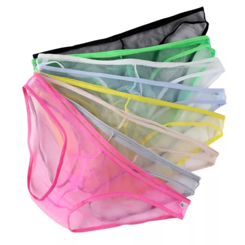 Gay Mens Sexy See Through Briefs Underwear Mesh Shorts Transparent Boxer✅Panties - Picture 3 of 48
