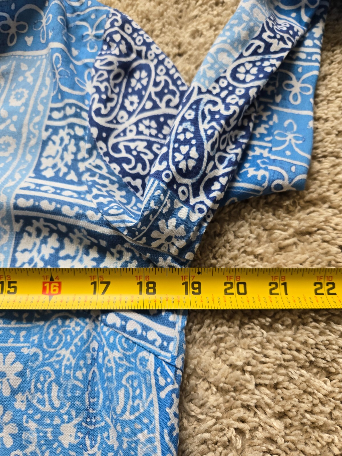 J.Mclaughlin blue abstract patchwork print top 3/… - image 9