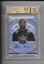 2015 Leaf Army All American - MIKE WEBER - Metal Autographs - OHIO STATE BGS 9.5