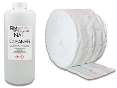 RM BEAUTYNAILS 1000ml Nagel Cleaner Entfetter 500 Zellstofftupfer Set Isopropanol