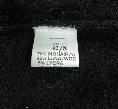 Amaya Arzuaga Satin Dress Mohair Turtleneck Sleeveless - Picture 13 of 14