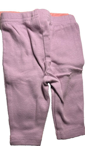 2 PIEZAS-PANTALONES DE NIÑA CHILD OF MINE BY CARTER'S -RECIÉN NACIDOS-LAVANDA Y VERDE AZULADO CON VOLANTES - Imagen 6 de 7