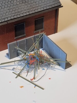 Stärke N Betonfertigteile Wände LKW/Diorama Maßstab 1/148