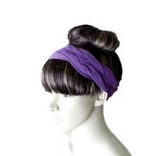 Dark Purple Headband. Braided Head Wrap. Adult Hairband. Fashion Hair Wrap. 