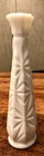 Vintage Anchor Hocking Starburst Milk Glass Bud Vase 9" Tall No Chips Or Cracks