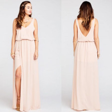 Show Me Your Mumu Dusty Blush Crisp Kendall Maxi Dress NEW Size X-Large NWT