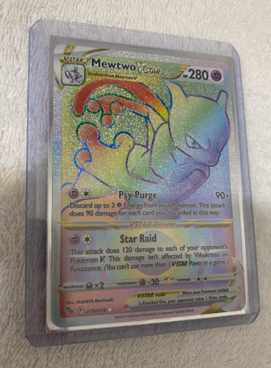 Mewtwo Vstar 079/078 - Pokemon Go - Secret Rare - Rainbow Card