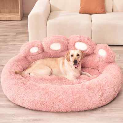 Fluffy Dog Bed Large Pet Products Dogs Beds Small Sofa Baskets Pets Kennel  Mat P