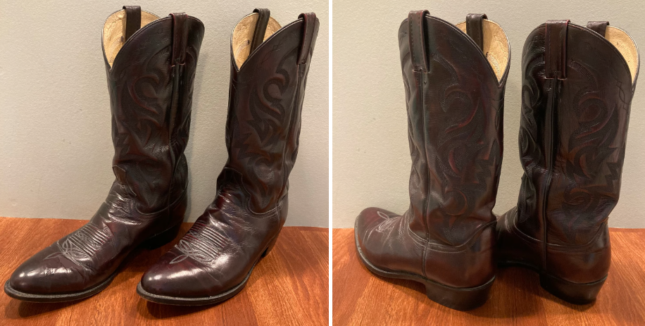 Dan Post Brown Leather Cowboy Western Boots Size: 10.5 E W 