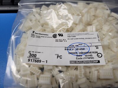 (300 PCS) 917689-1 AMP/TYCO 2.5 SIGNAL D/LOCK PLUG HSG 5P ROHS