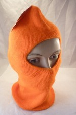 ACRYLIC KNIT HAT NOS USA VINTAGE ORANGE