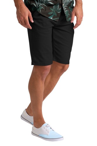Mens Relaxed Chino Stretch Classic-fit Cotton Summer Beach Lightweight Half Pant - Picture 19 of 82