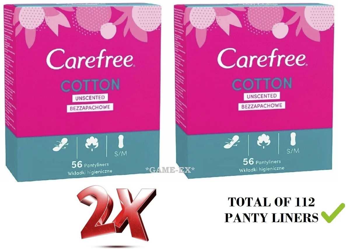 Carefree Cotton FlexiForm Unscented - Flexible Daily Liners, scent-free, 56  pcs