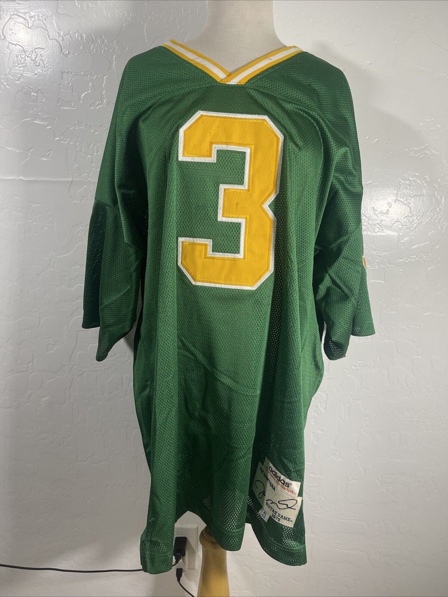 Gamenote Classroom Autographed/Signed Joe Montana Notre Dame Green