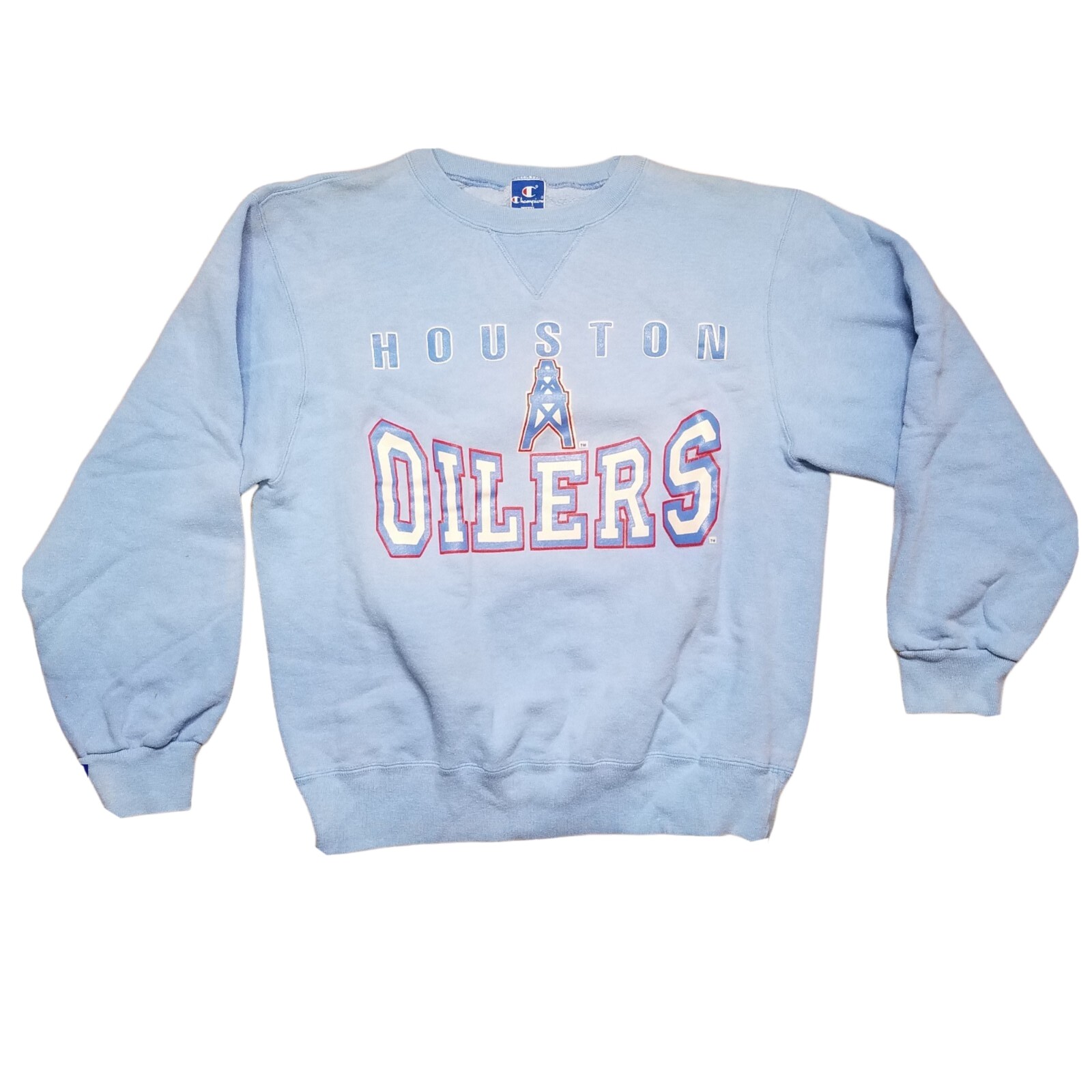 Vintage Champion Houston Oilers Logo Crewneck Sweater… Gem