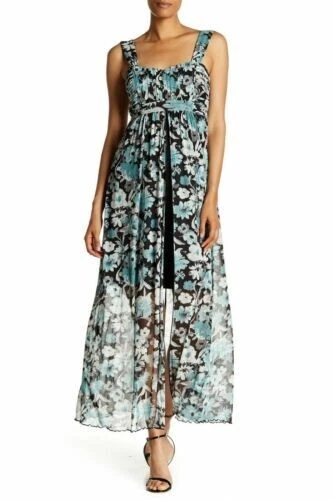 VETEMENTS Maxi abito Connected Apparel Empire Corpetto stile pullover spalline taglia 10 nuovo senza etichette