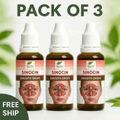 New Life Sinocin Drops 30ml x3 | Sinus & Nasal Comfort Support | Free Shipping