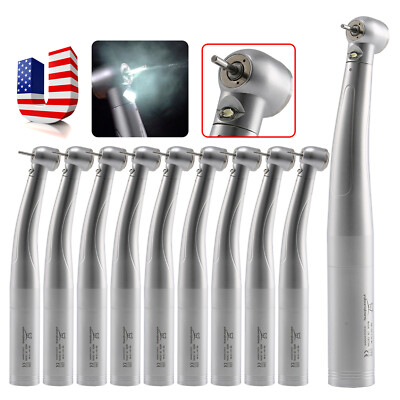 10X Dental LED E-generator High Speed Fiber Optic Handpiece Turbine Triple Spray