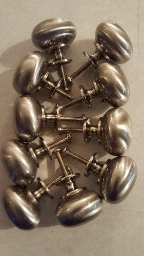 10 pack brushed stainless steel satin nickel cabinet knobs
