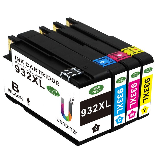 4 Premium 932 XL 933 XL Ink Cartridge Combo for HP OfficeJet 7612 6700