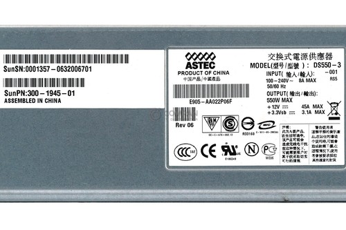 300-1945-01 SUN 550W POWER SUPPLY FOR SUN FIRE X4200 X4100 - Photo 4/8