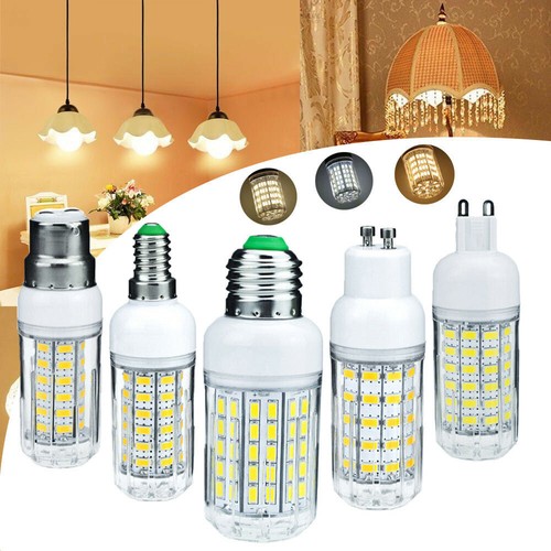 LED Corn Light Bulbs E27 E14 B22 G9 220V 12V 24V 5730 SMD Lights Lamps RML209 UK - Afbeelding 1 van 62