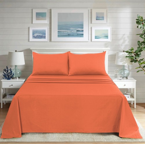 SAIMAZ Flat Bed Sheet – Soft Breathable Poly Cotton – Single Double King Sizes - Picture 114 of 191