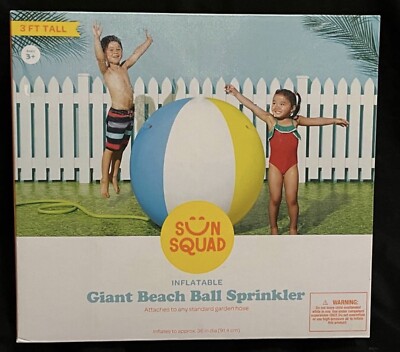 Brand New 3 Foot Giant Beach Ball Sprinkler Outdoor Water Toy Inflatable Yard 