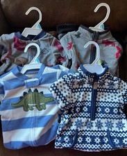 Lot of 4 Carter's Fleece Sleepers Boys 6 months