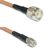 RG400 TNC MALE to SMA MALE RF Cable FAST-SHIP LOT