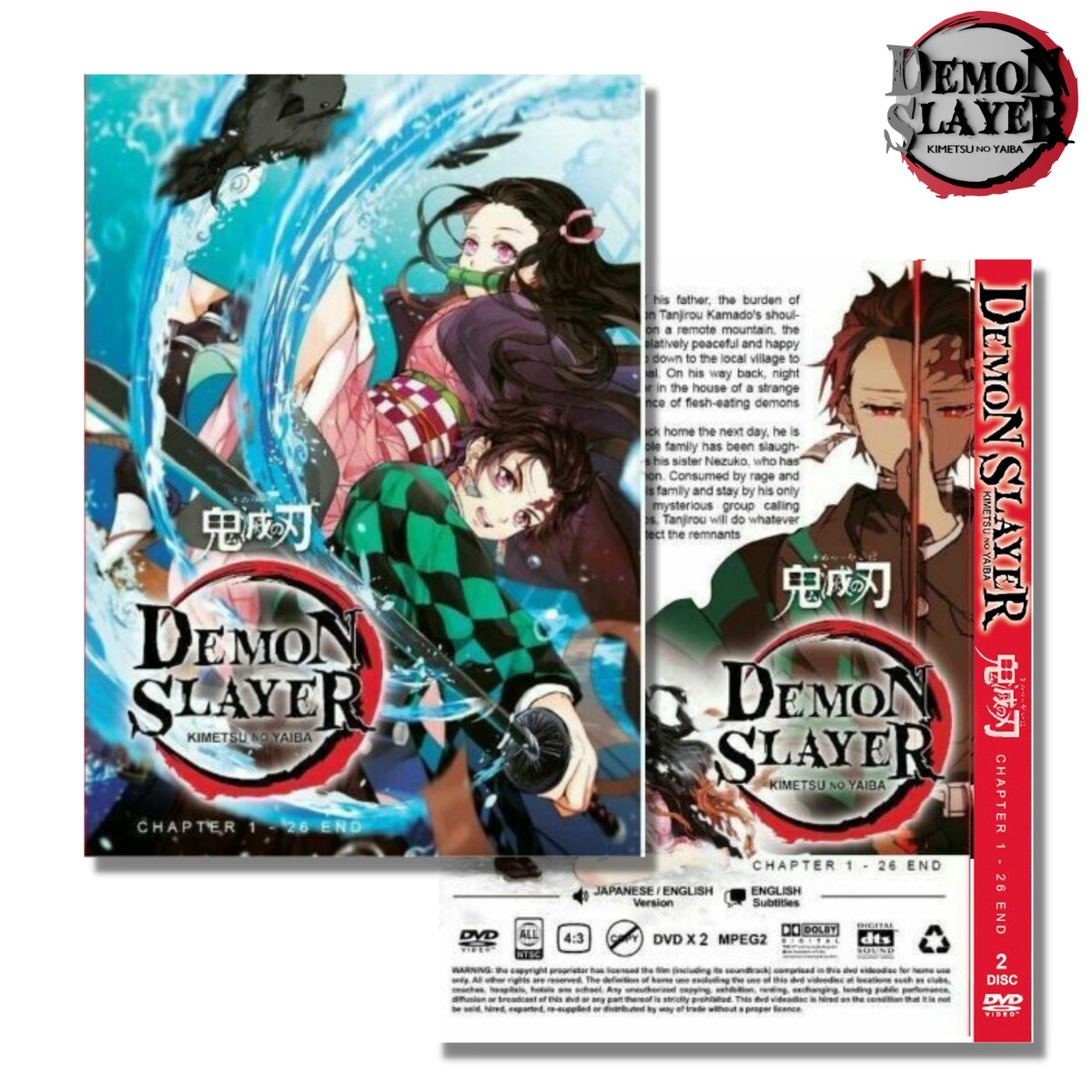 DVD Anime Demon Slayer: Kimetsu no Yaiba Complete Boxset (1-26End) ENGLISH  AUDIO