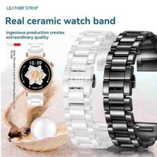 Ceramic Watchband 14/16/ 18mm Watchstrap Wristband with Stainless Steel Buckle