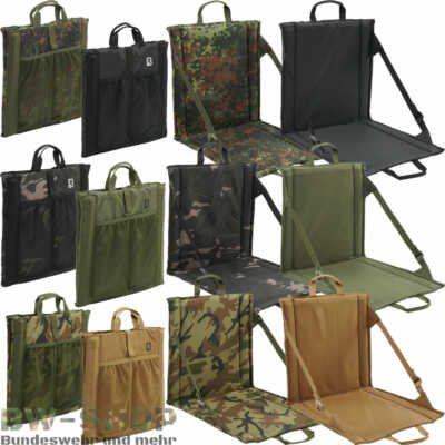 BRANDIT SITZMATTE MIT LEHNE & TASCHE FALLBAR 2in1 OUTDOOR MATTE JAGD UNTERLAGE