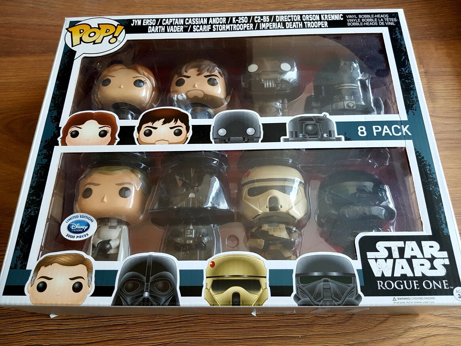 Funko Pop! Star Wars 8 pack Disney Store Exclusive Rare 3000 Pieces Vaulted