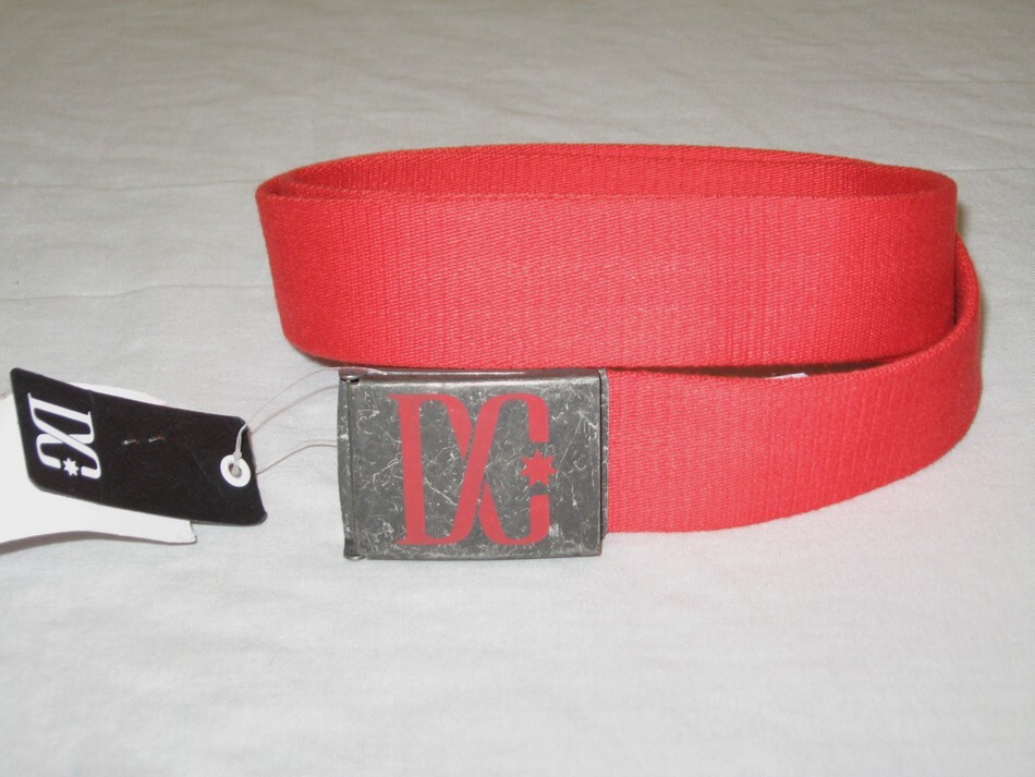 DC Emerald Coast Cotton Webbing Belt  Red  Up to 38 "" Waist
