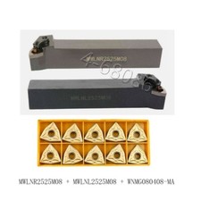 2PC Right+left MWLNR2525M08+MWLNL2525M08 lathe turn tool Index holder+ WNMG432