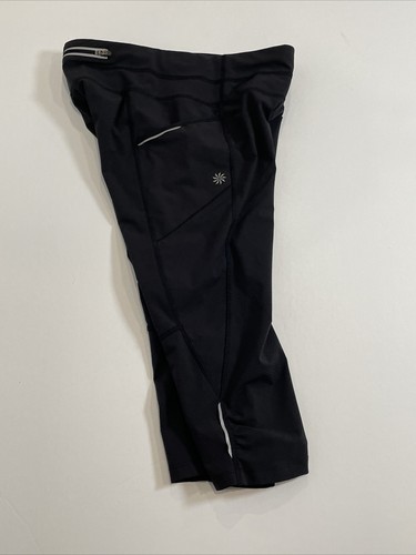 Athleta Dobby Be Free black Knicker Capri Stash Pockets 138478 XS Crop Legging - Picture 8 of 13