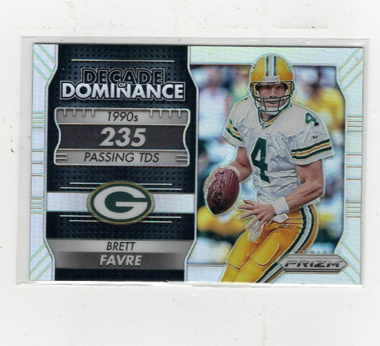 2016 Brett Favre Prizm Decade Of Dominance Silver Prizm #15 Free Ship (G1141)