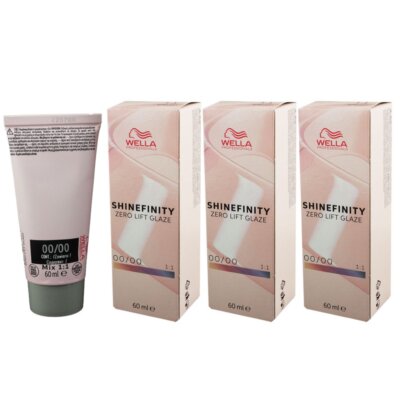Wella Shinefinity Glaze Booster 3 x 60 ml 00/00 Crystal Glaze Booster Tönung Set