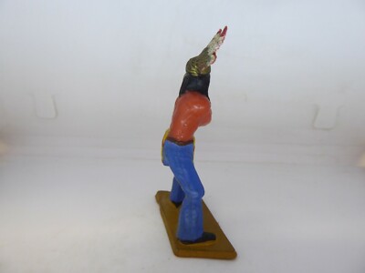 4 Figurines Starlux - Indiennes Squaw Far West - Echelle 1/32 (60mm) - Anciennes - France