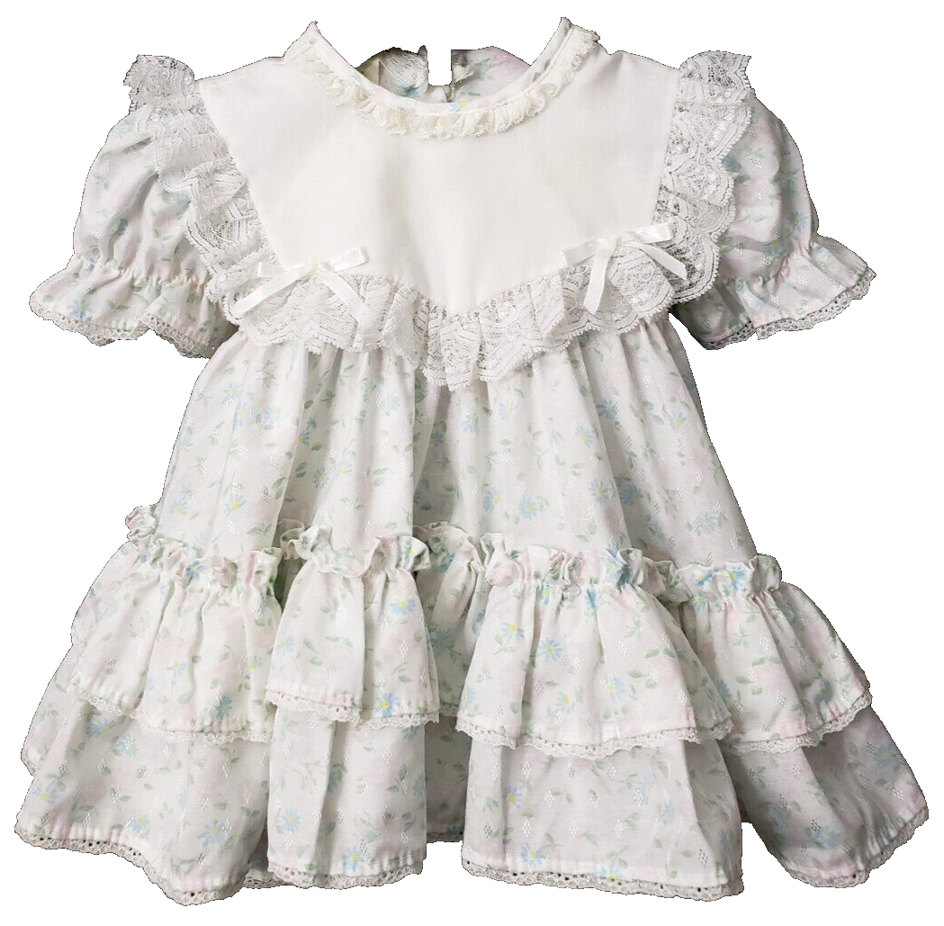 chinese dress ladies S/M) 70s White Lace Trim Prairie Maxi Dress – The Clothing Warehouse main image 1