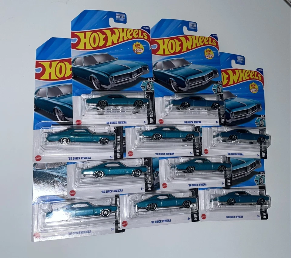 Hot Wheels Green 66 Buick Riviera HW 2025 modificado #50 lote 10 Foto 4 de 4