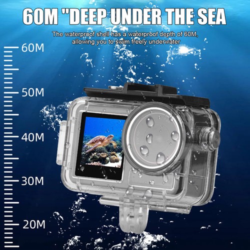 60m Underwater Waterproof Case Diving Shell For DJI Osmo Action 5 PRO/4/3 Camera - Picture 5 of 23