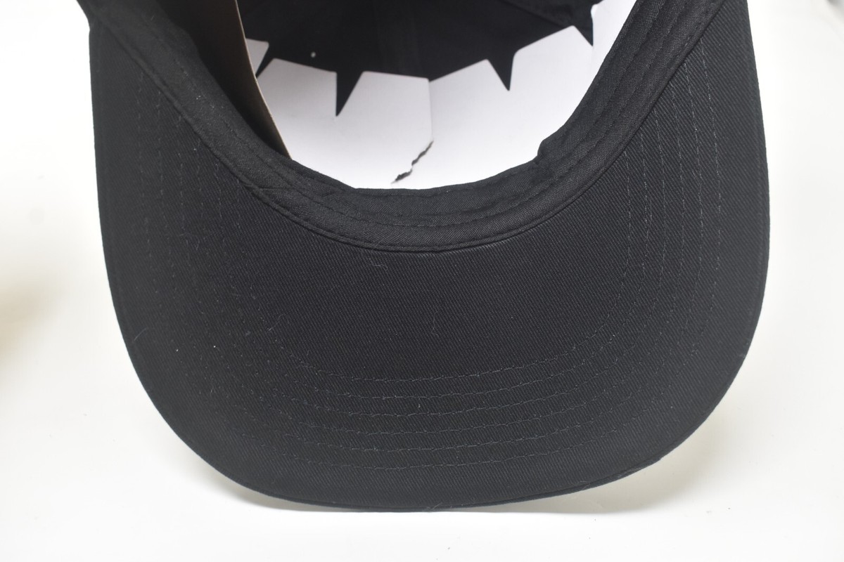 Guess Triangle Logo Baseball Hat All Black Strap & Clasp