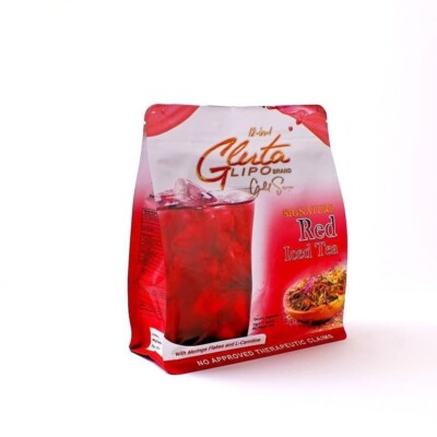 Gluta Lipo Red Iced Tea 12-in-1  Detox Slimming Whitening Anti-Aging 10 Sachets