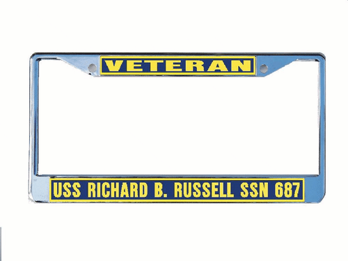 Marco de matrícula militar USS RICHARD B. RUSSELL SSN 687 coche-camión-RV VET - Imagen 4 de 8