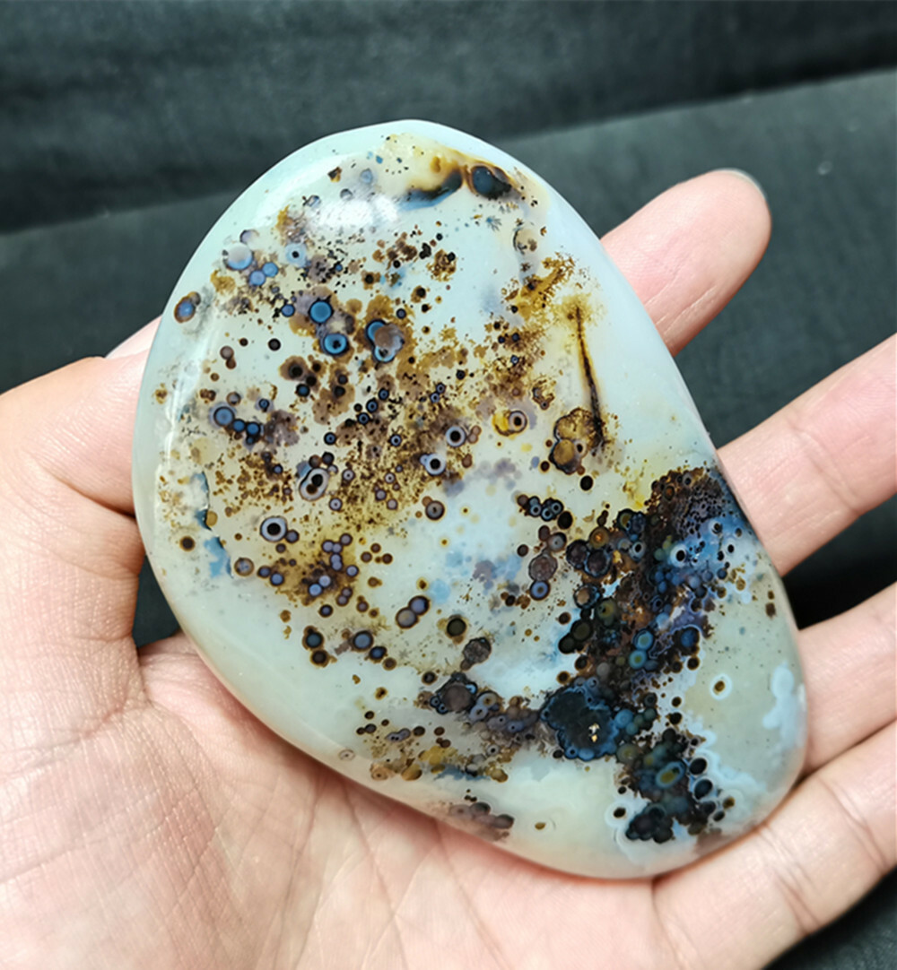 TOP 194 G Natural Polished Aquatic Plants Agate Crystal Madagascar